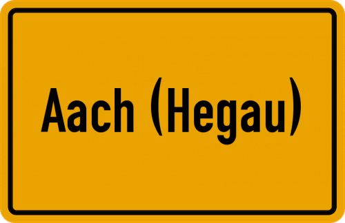 Ortsschild Aach (Hegau)